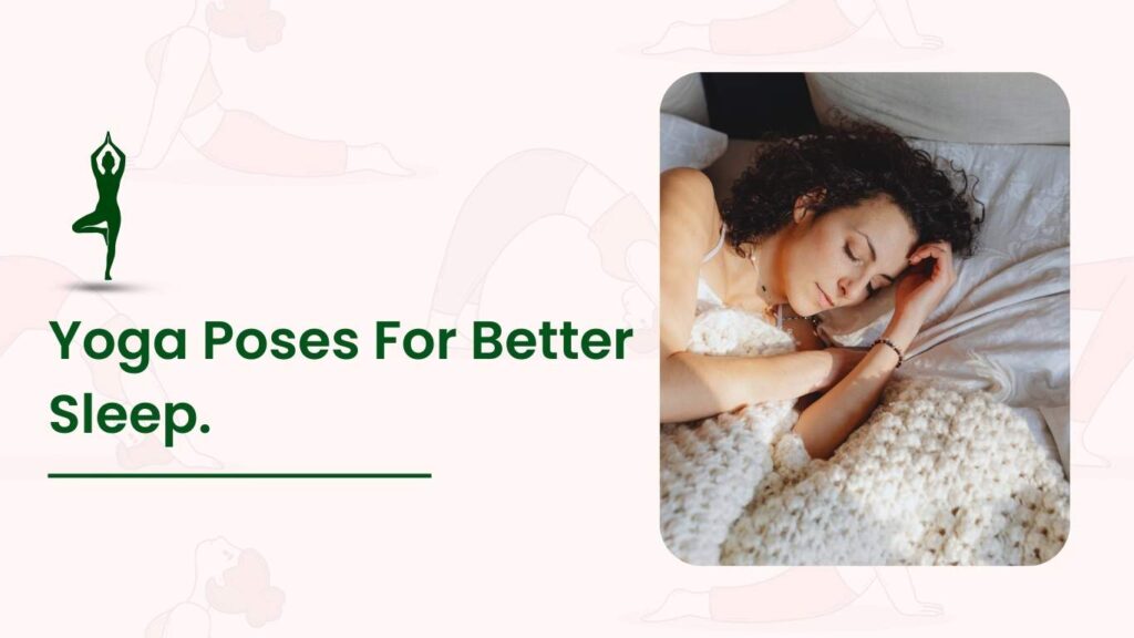 Woman sleeping peacefully in bed representing relaxation after practicing yoga poses for better sleep